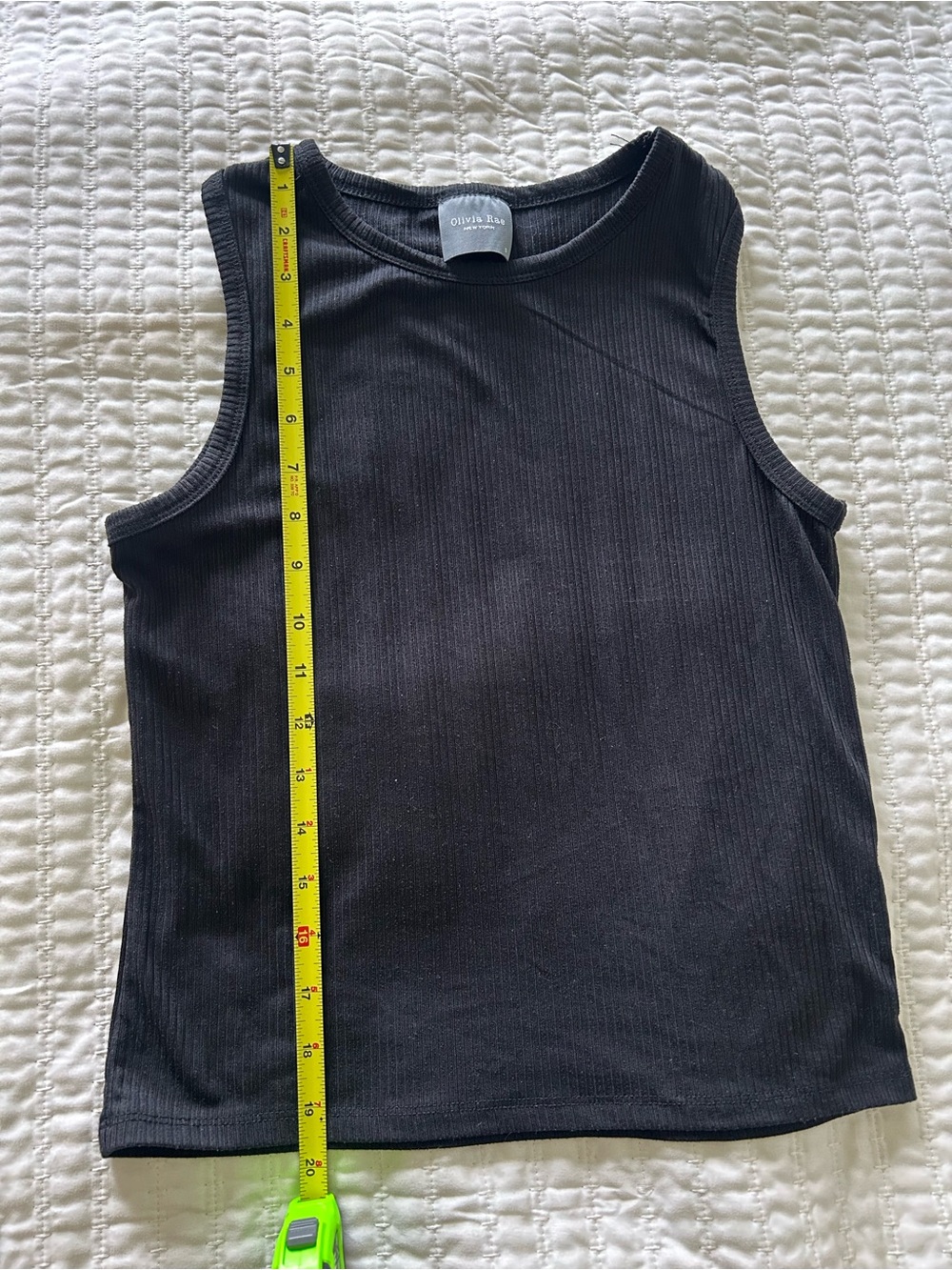 Olivia Rae Black Ribbed Sleeveless Tank